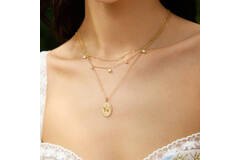  Sunny Sparkler - Kette - Silber / 14kt GP - Opal - 47cm